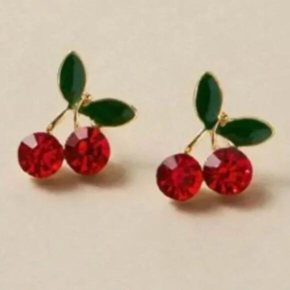 NWT, Cherry Stud Earrings - Picture 1 of 1